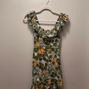 Reformation Embry Dress Orange Grove